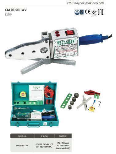 CANDAN PVC BORU KAYNAK MAKİNASI CM-03 SET